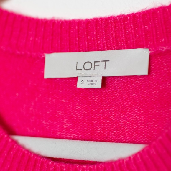 NWOT Hot Pink Loft Thin Sweater - Picture 2 of 5